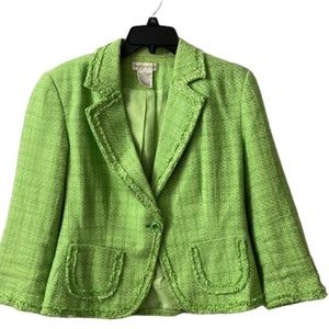 Fitted Lime green tweed jacket! Excellent condition!